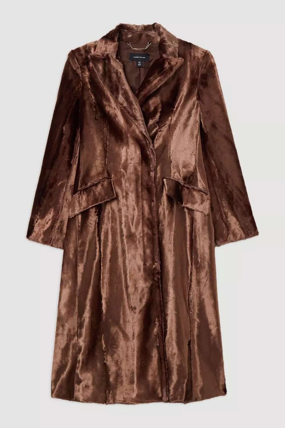 【極美品】THINK FUR Eco Fur Tailored Coat S Coat with eco fur texture brand ICEBERG — Globalbrandsstore